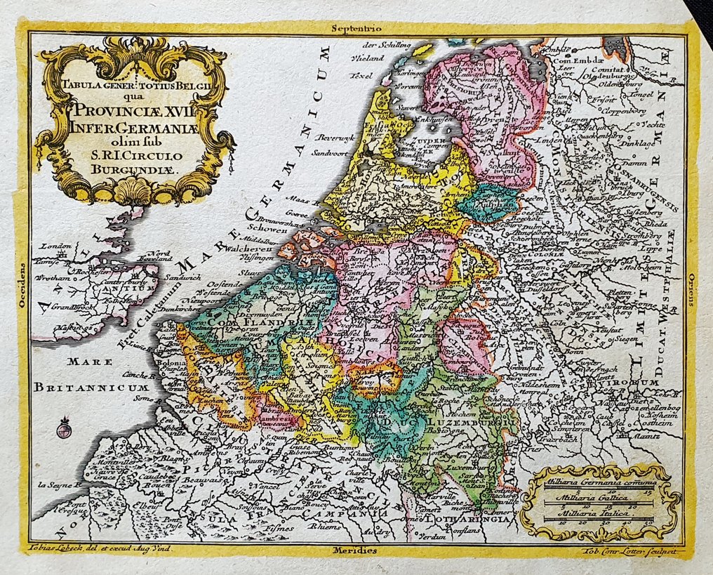 Europe - Holland / Belgium / Netherlands / Amsterdam; Tobias Conrad Lotter - Tabula Generalis Totius Belgii, quae Provinciae XVII - 1721-1750 #1.0