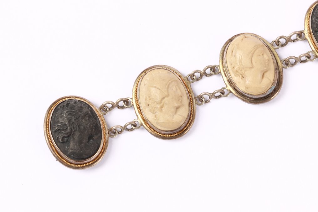 No reserve price - Bracelet Silver - 7 cameo's #2.1
