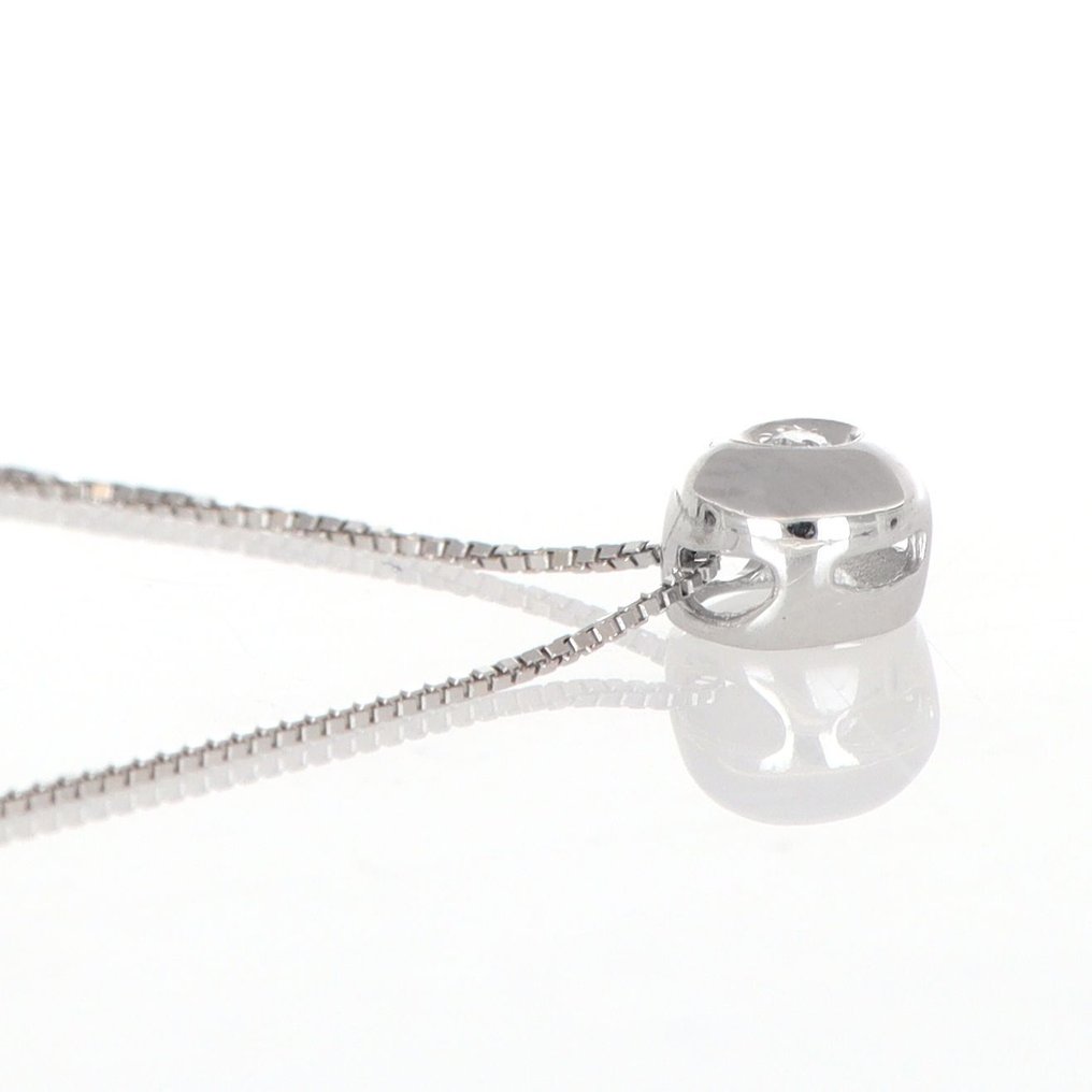 χωρίς τιμή ασφαλείας - Κολιέ με μενταγιόν - 18 καράτια Λευκός χρυσός Διαμάντι (Φυσικό)  #4.3