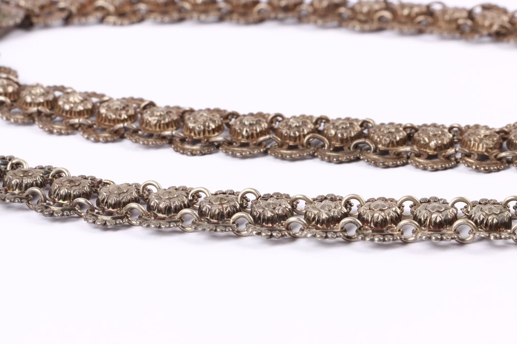 Sans prix de réserve - Ensemble de bijoux 2 pièces Argent - ensemble de repousses #2.1