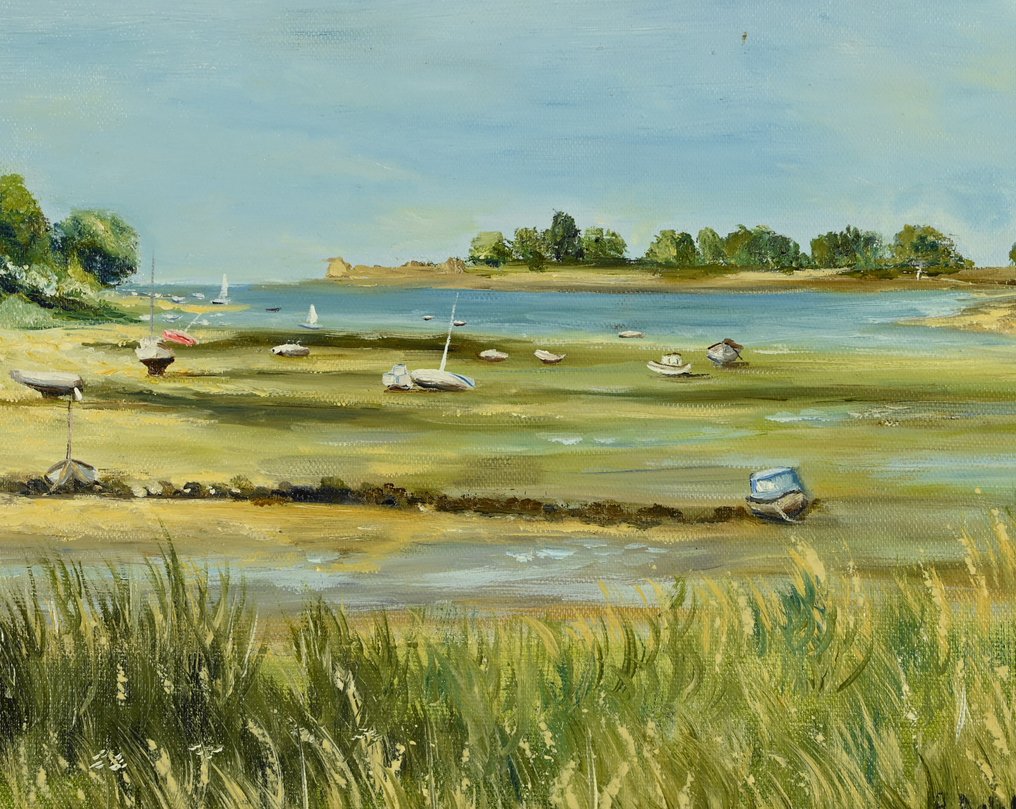 A. Delafontaine (XX) - Vue du jardin à Pellinec #3.2