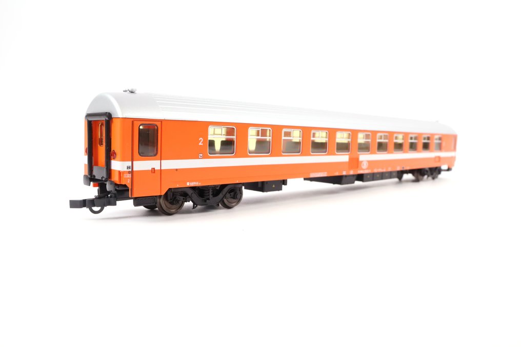 Heris H0 - 12160-2 - Model train passenger carriage (1) - Passenger carriage I10B, C1 orange, second class. - NMBS #1.0