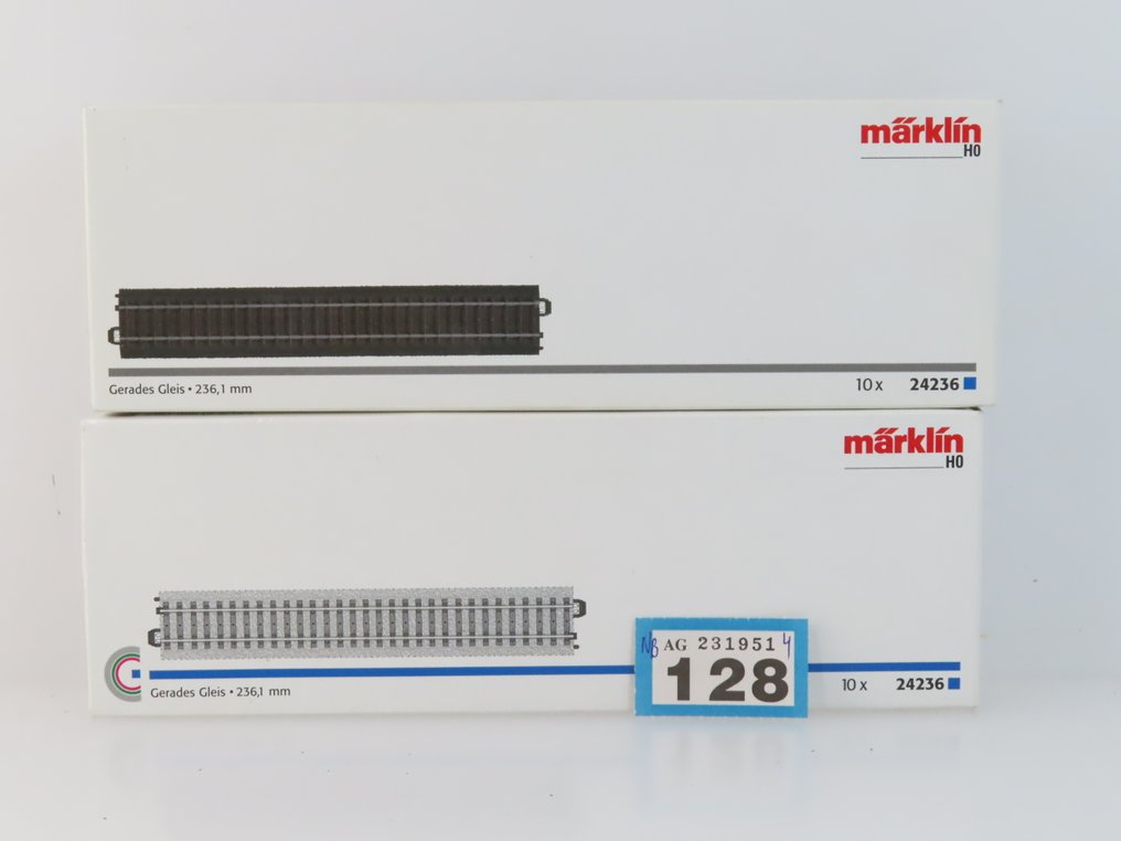 Märklin H0轨 - 24236 - 模型火车车轨 (20) - 20件套轨道配件,包括直线轨段和C-rail。 #2.1