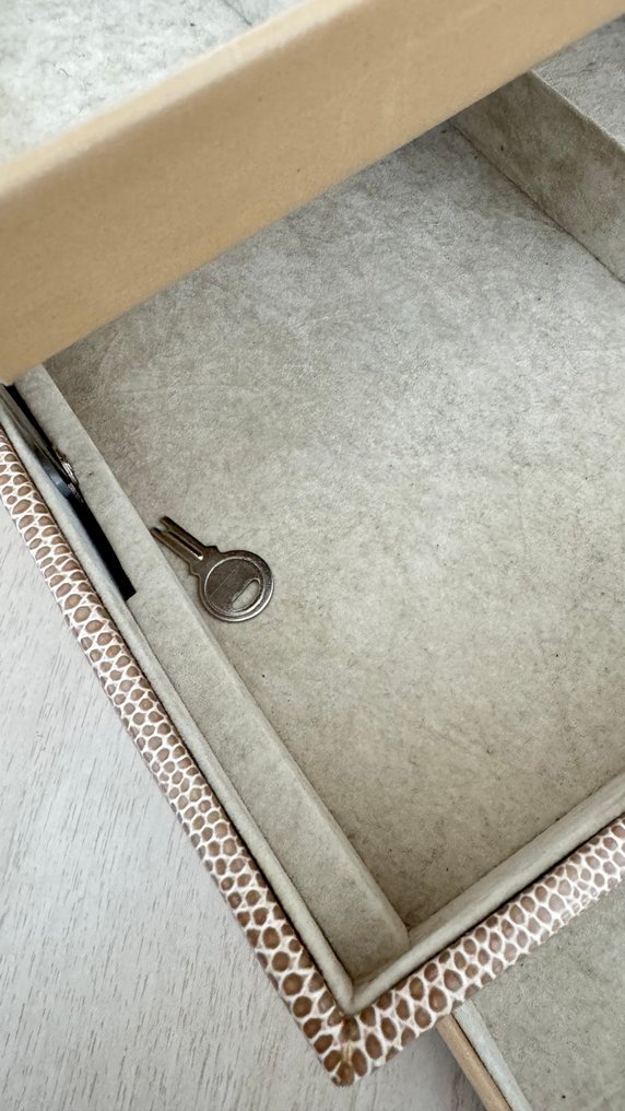 leder - met sleutel - Jewellery case #4.3