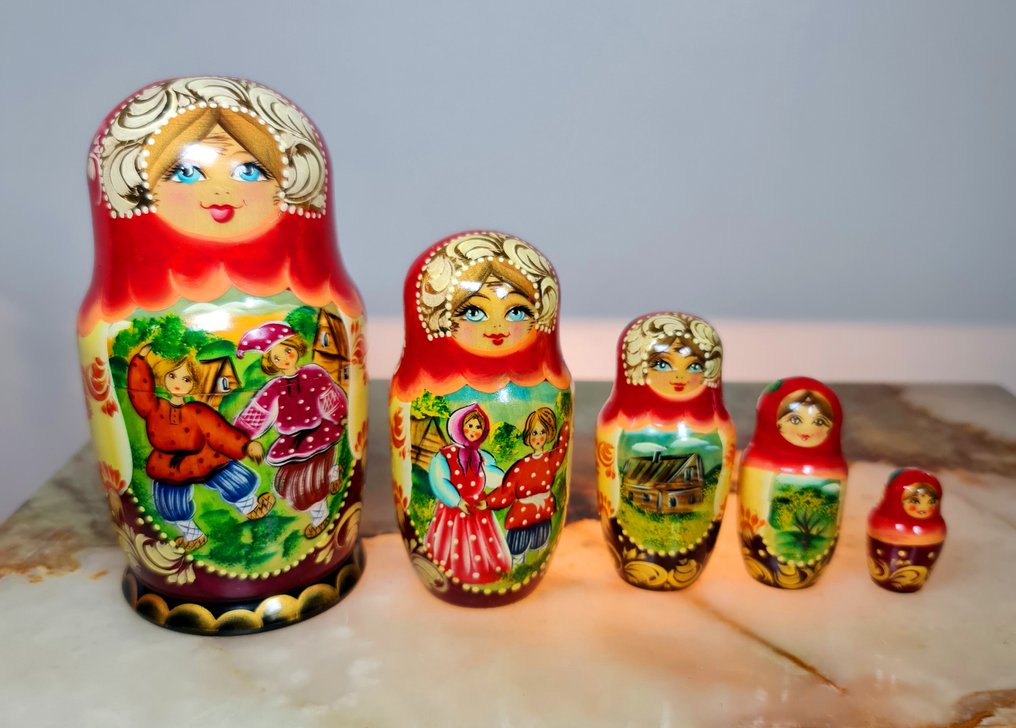 Artisanal - 玩具 Ornement décoratif (5) - poupées faites main - 1990-2000 - 俄罗斯 #2.1