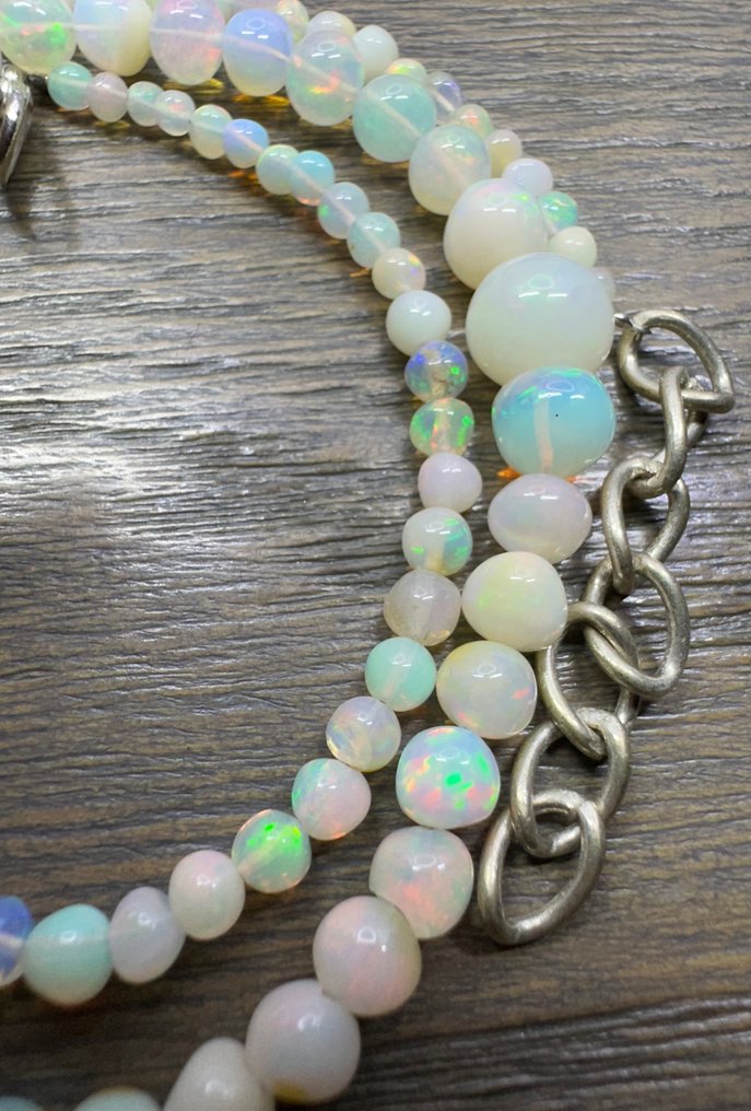 48,85 καρατίων οπαλ αλυσίδα Γυαλισμένος- 9.77 g #1.0