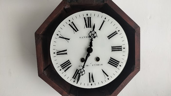 校鐘 -  古董 木头-黄铜-玻璃 - 1850-1900 - 法国学校钟 #2.1