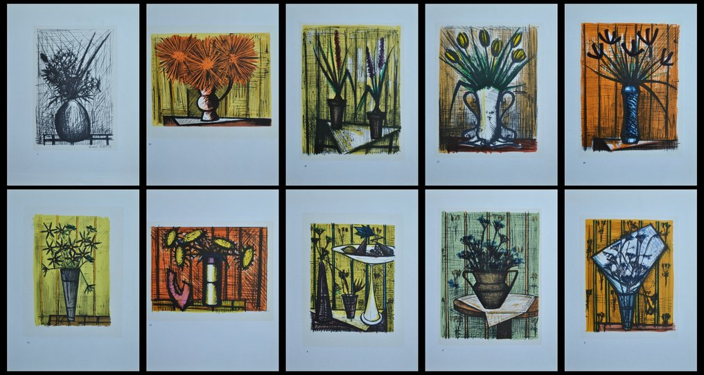 Bernard Buffet (1928-1999) - Les Fleurs : 10 lithographies #2.1