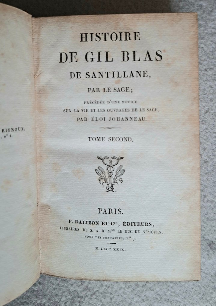 Le Sage - Le Bachelier de Salamanque / Histoire de Gil Blas de Santillane - 1829 #2.1