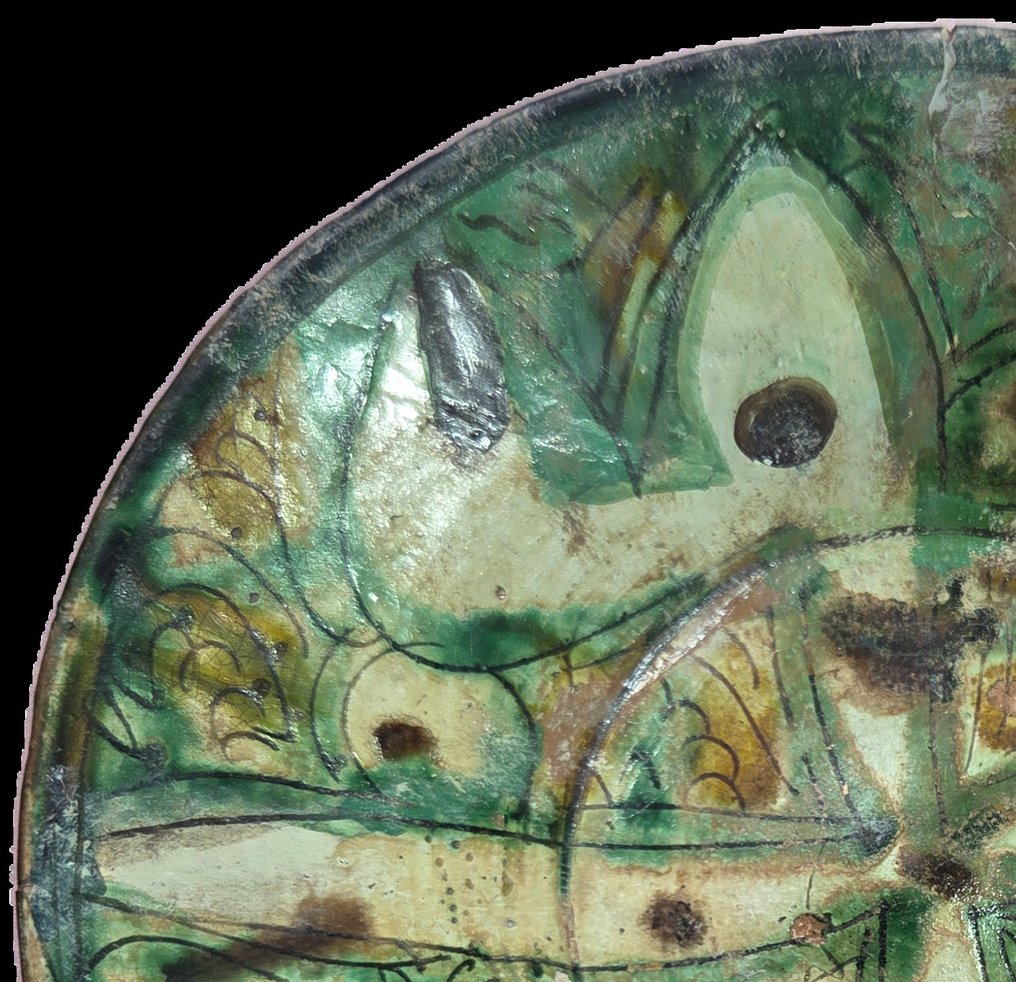 Βάθρο από κεραμικό γυαλισμένο της Νισαπούρ - Μεσαιωνική Ισλαμική Τέχνη 10ος αιώνας #4.3