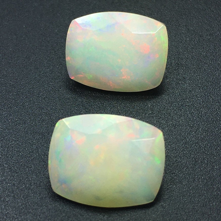 Senza prezzo di riserva - 2 pcs  Bianco Opale  - 4.68 ct - Antwerp Laboratory for Gemstone Testing (ALGT) - NATURAL OPAL #1.0