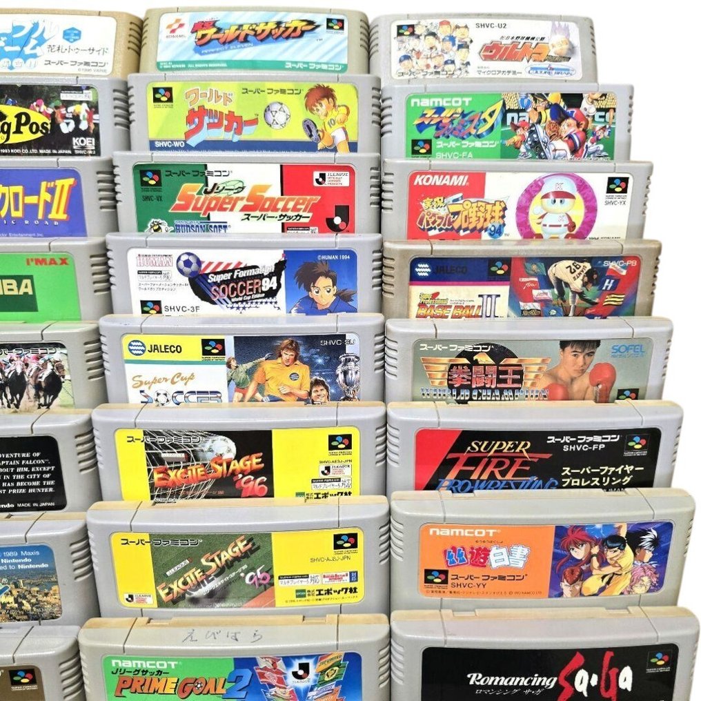 Nintendo - Nintendo Super Famicom Console & Large Game Cartridge Lot with Controllers - Video game console - Without original box #2.1