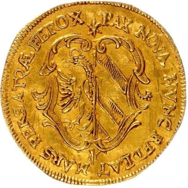 Γερμανία, Νυρεμβούργο, πόλη. Dukat 1635 Sog. Friedenswunschdukat. Mm. Hans Christoph Laue #1.0