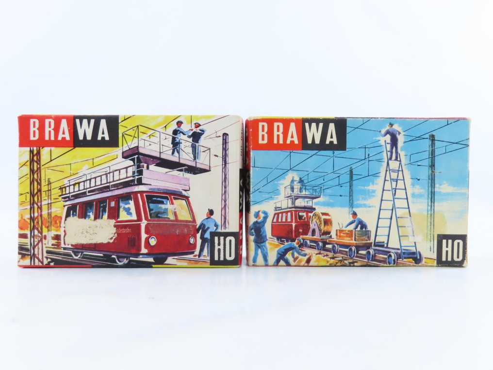 Brawa H0 - 0453/455 - Modelltog jernbanevogn (2) - Klv Kleinturmtriebwagen med 3 tilhengere. - DB #2.1