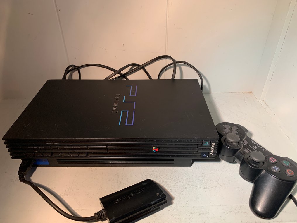 Sony - Playstation 2 (PS2) - (Full Set) 2x Original PS2 Controller -1x Memory Card & Singstar Module + two original microphones - Console per videogiochi #4.3