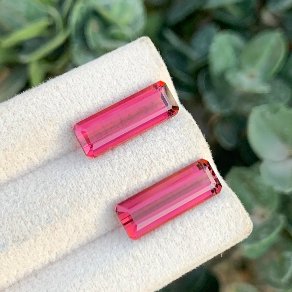χωρίς τιμή ασφαλείας - 2 pcs  Ροζ Τουρμαλίνης  - 6.38 ct - Gem Report Antwerp (GRA) - Ζευγάρι ροζ τορμαλίνης #3.2