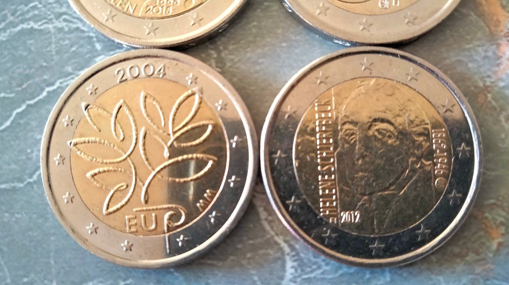 Finland. 2 Euro 2004/2019 (incl. 2 euro "Enlargement of the EU") (4 pièces) (Zonder minimumprijs) #2.1