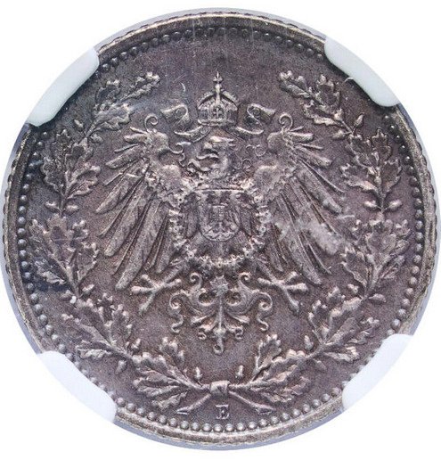 Germany, Bavaria Willem II. 1/2 Mark 1919 - NGC MS61 (Muldenhütten) #2.1