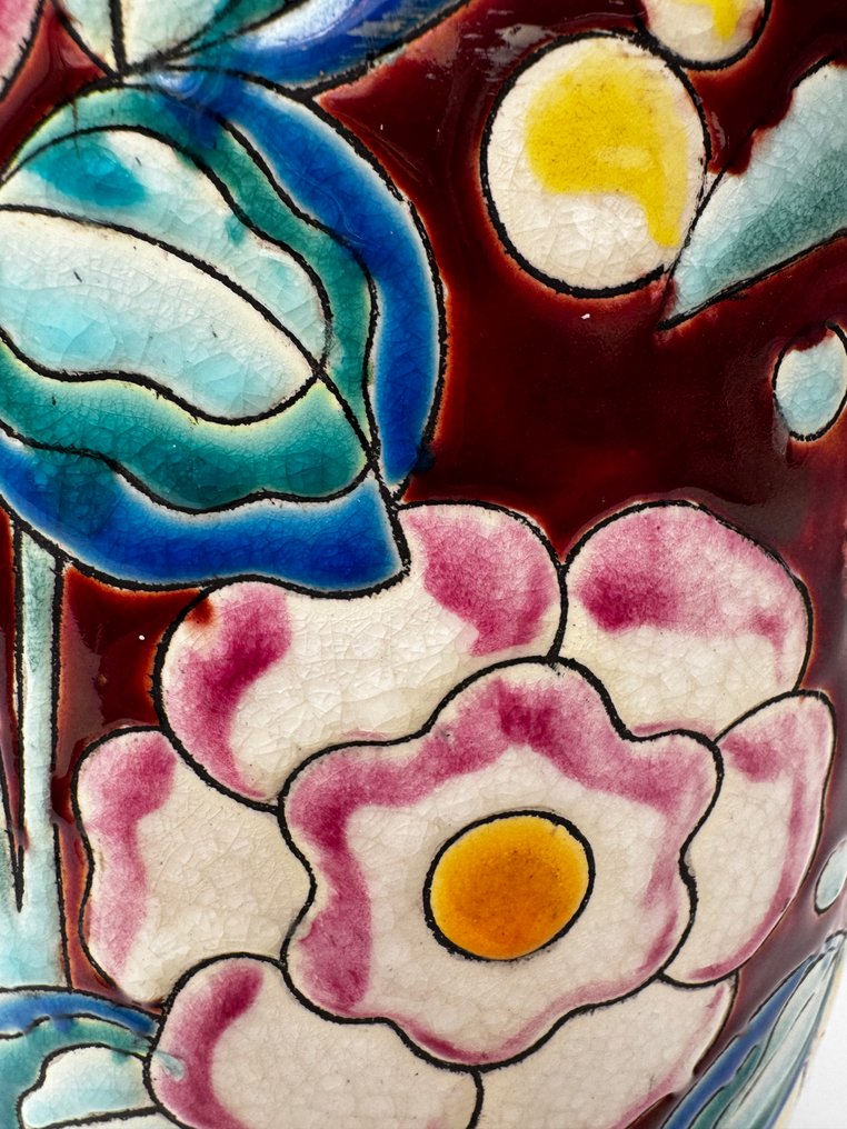 Keramis - Charles Catteau, Atelier de Fantaisie - Maljakko - D1704 / F914 - Keraaminen #3.2