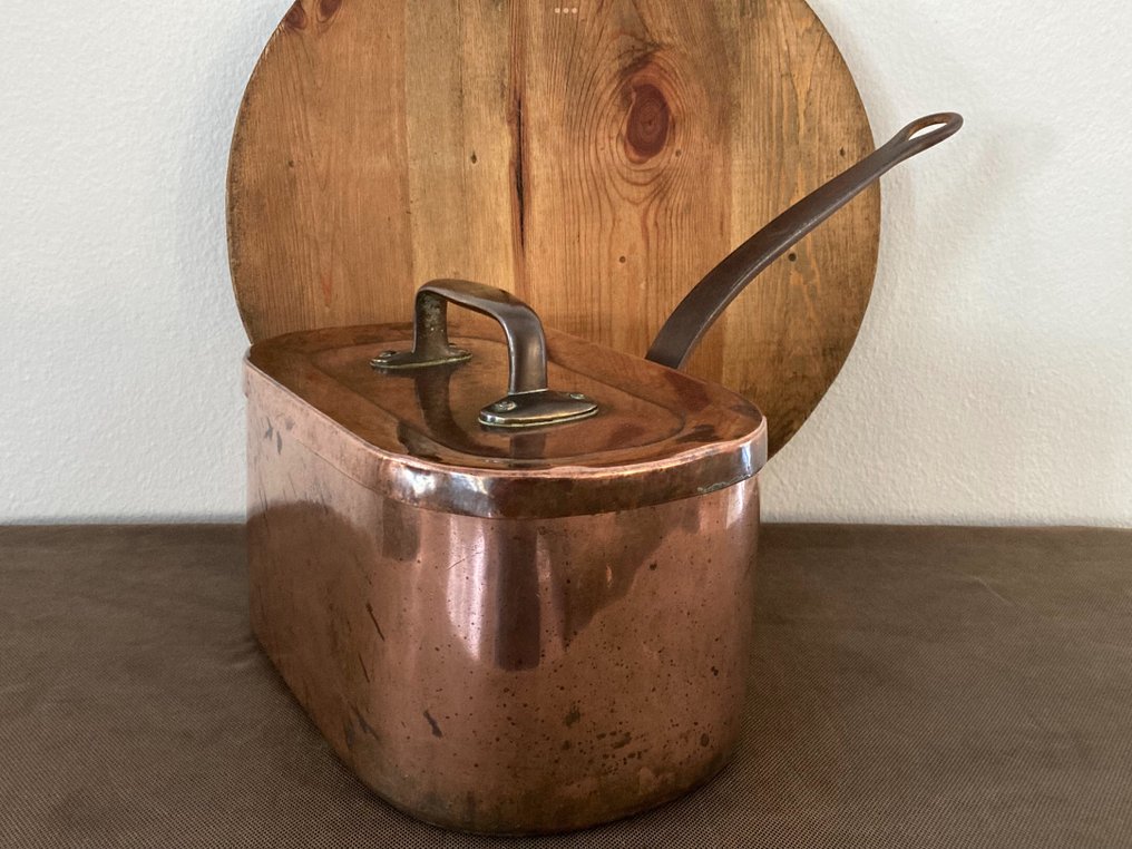 烹饪锅 - 铜 - Daubiére - 法国 - 古董 #1.0