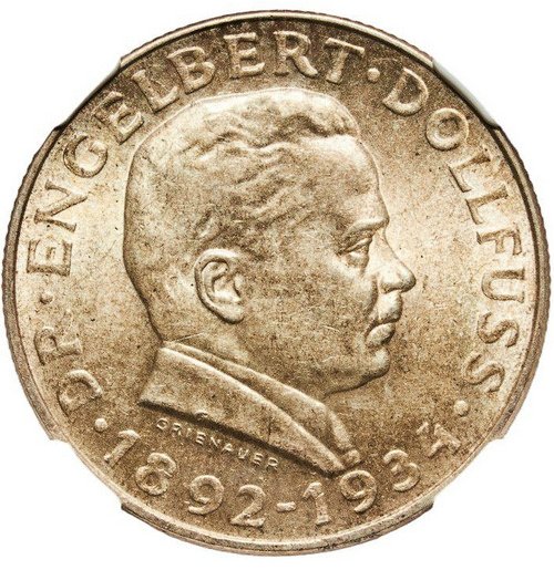 奧地利. 2 Schilling 1934 - NGC MS63 #2.1