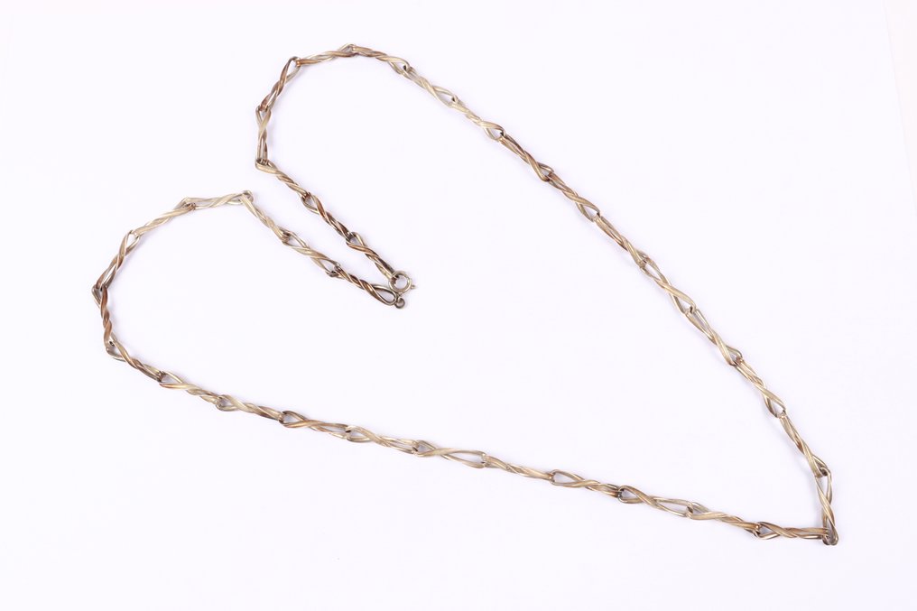 Senza prezzo di riserva - Collana Argento - Vintage twisted links #3.2