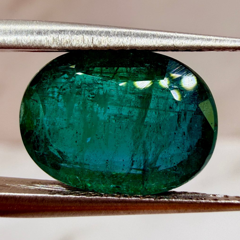 没有保留价 - 1 pcs  绿色 祖母绿  - 4.22 ct - 国际宝石研究院（IGI） - 天然翡翠 #1.0