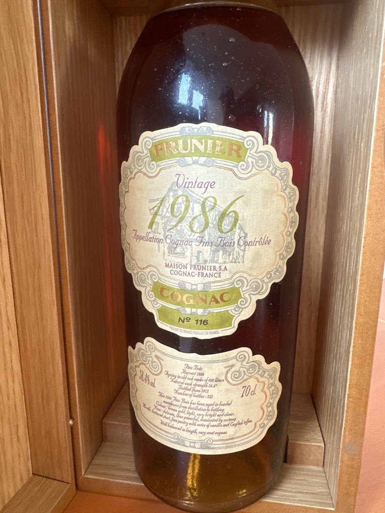 Prunier 1986 - Fins Bois millésime   - b. 2012  - 70 cl #2.1