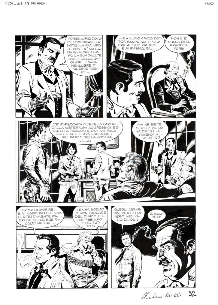 Piccinelli, Alessandro - 2 Original page - Tex #650 - "I misteri di villa Diago" - 2014 #1.0