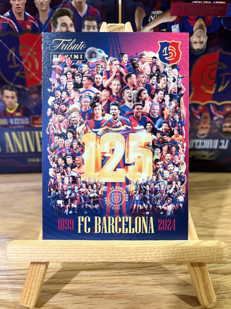 帕尼尼 Lamine Yamal, 莱昂内尔·梅西, Ronaldinho, Johan Cruyff, 马拉多纳 Set of FC Barcelona Anniversary - 19 Card - 优秀（EX） #2.1