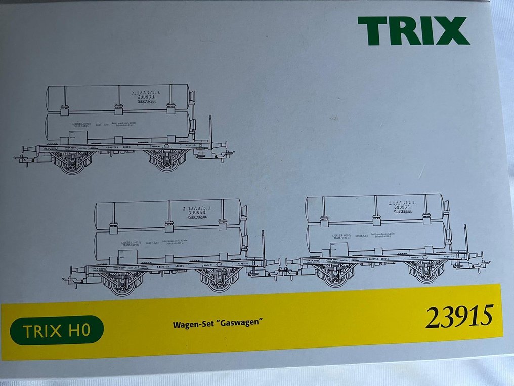 Trix H0 - 23915 - Set machetă tren cu vagon marfă (1) - 3 vagoane de marfă - K.Bay.Sts.B #4.3