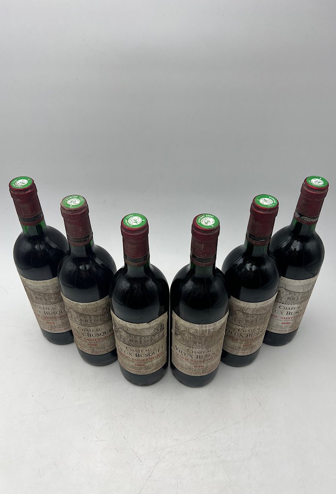 1990 Château Vieux Busquet - Burdeos, Lussac Saint Emilion - 6 Botellas (0,75 L) #1.0