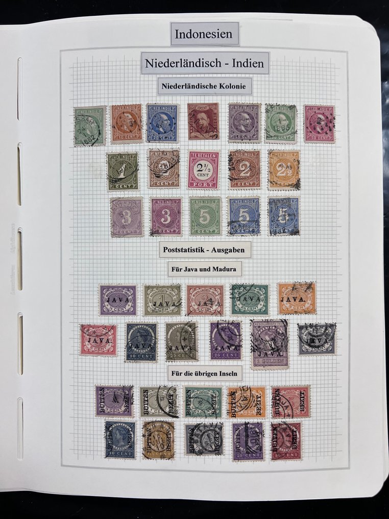 世界  - 荷兰-印度尼西亚收藏，包括印尼、维也纳印刷品和日本占领，以及几内亚。 #1.0