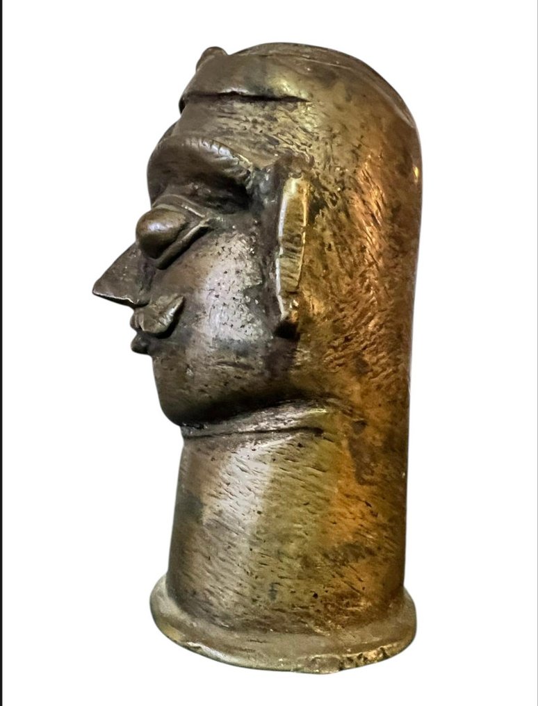 雕像 - Shiva Mukhalinga - 黄铜色 #3.2