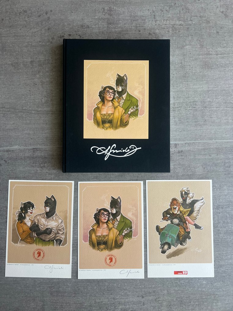 Blacksad - Confidential drawings + 3 ex-libris - C - 1 Album - EO - 2024 #2.1