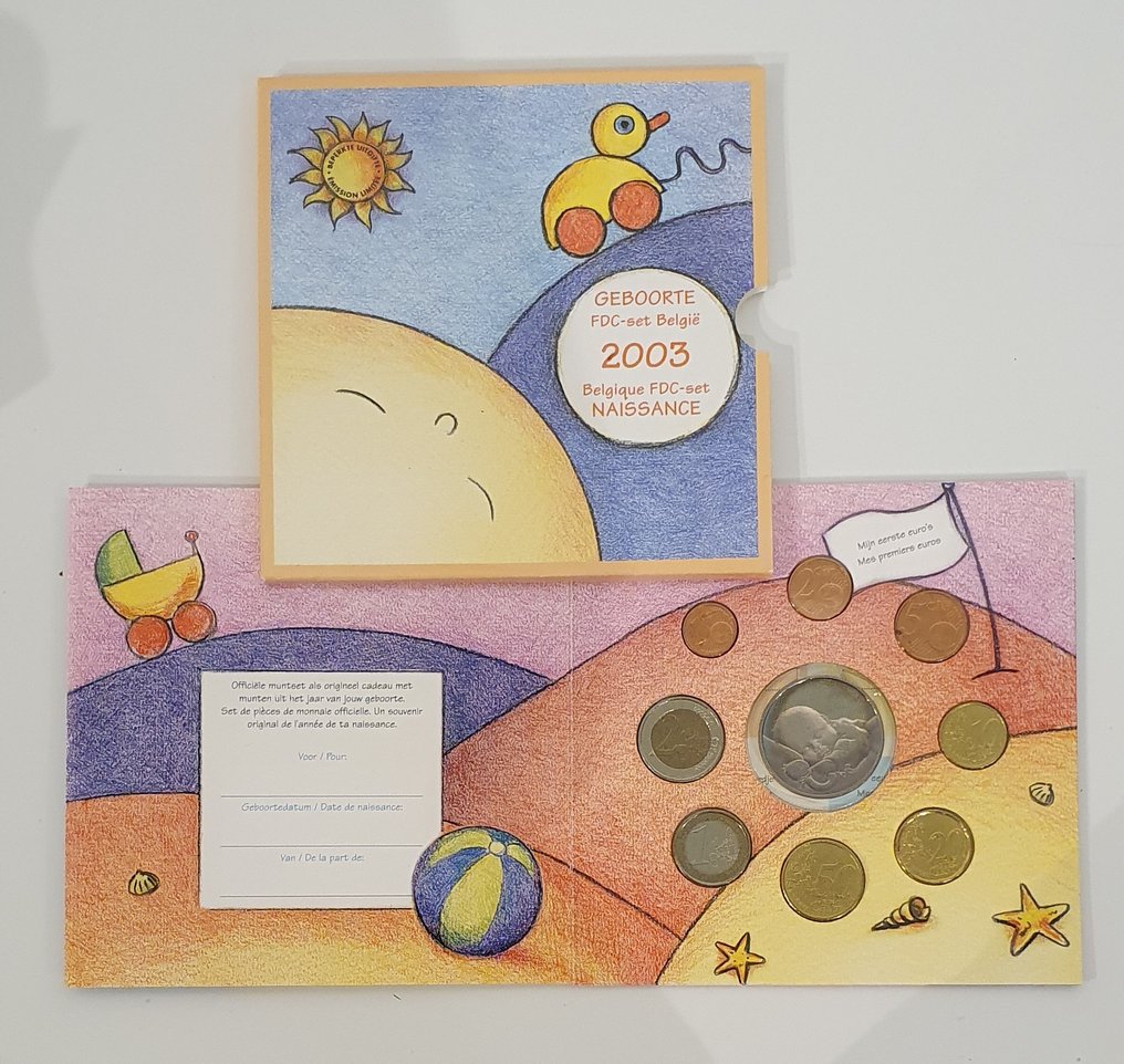 Belgien. Year Set (BU) 2003/2004 (4 sets)  (Utan reservationspris) #1.0