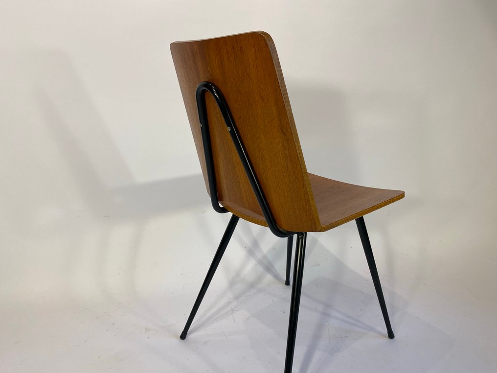 椅子 - 木, 金属 - 丹麦复古 #1.0