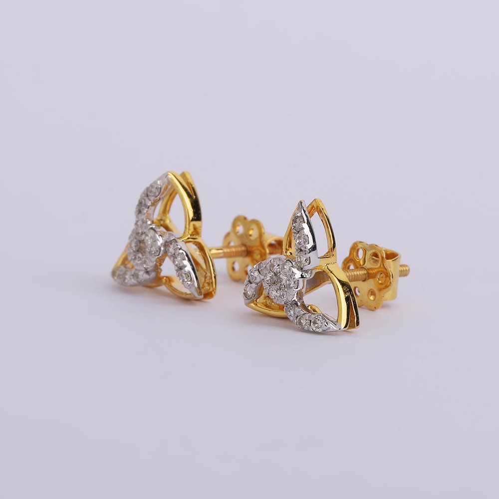 χωρίς τιμή ασφαλείας - Καρφωτά σκουλαρίκια - 14 καράτια Κίτρινο χρυσό - 0.25ct. tw. Διαμάντι (Φυσικό) - Χρυσά Διαμαντένια Σκουλαρίκια #3.2