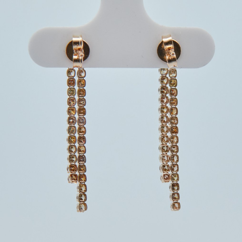 χωρίς τιμή ασφαλείας - Σκουλαρίκια - 14 καράτια Κίτρινο χρυσό -  1.32ct. tw. Διαμάντι (Φυσικού χρώματος) #3.2