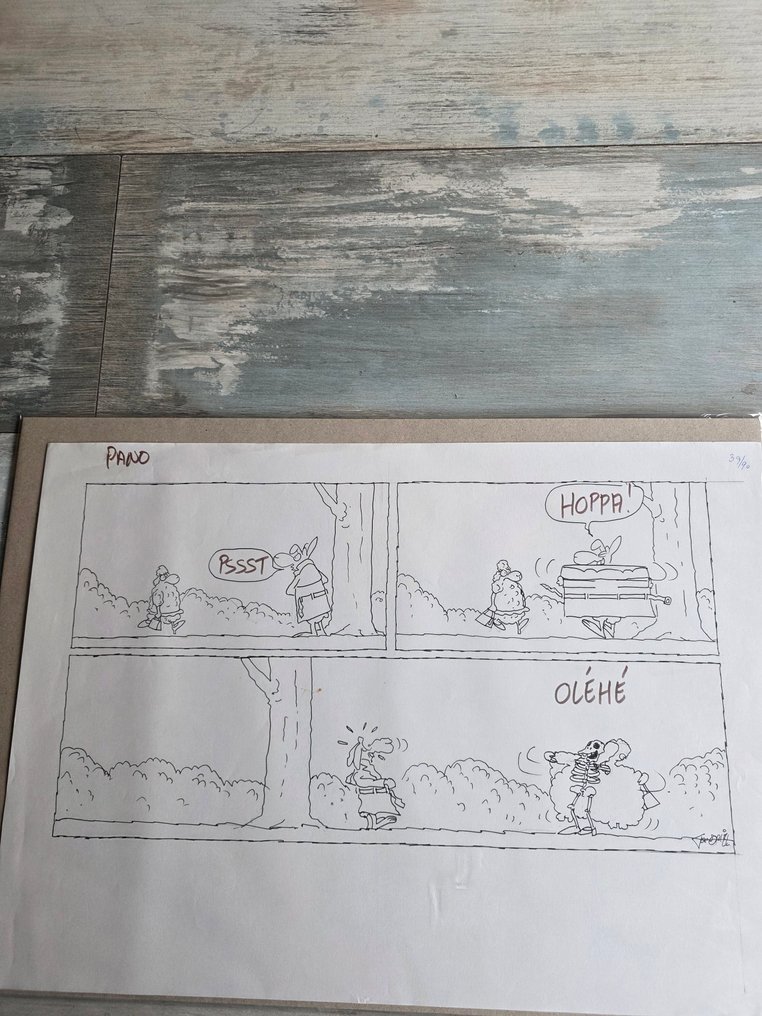 Toon van Driel 墨水在纸上 - F.C.Knudde - Originele Striptekening van F.C Knudde #4.3