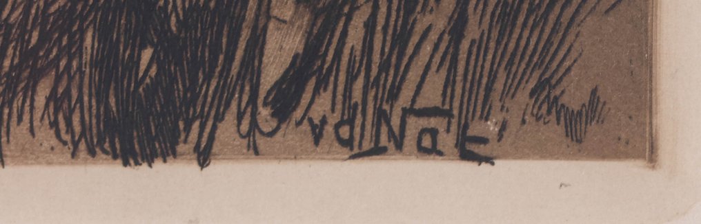 Willem Hendrik van der Nat (1864–1929) - Herder met hond en schaap #2.1