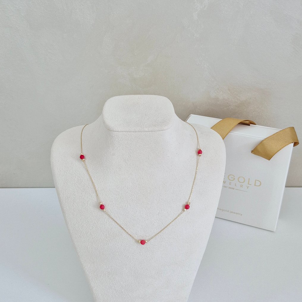 项链 - 14K包金 黄金 锆石 #1.0