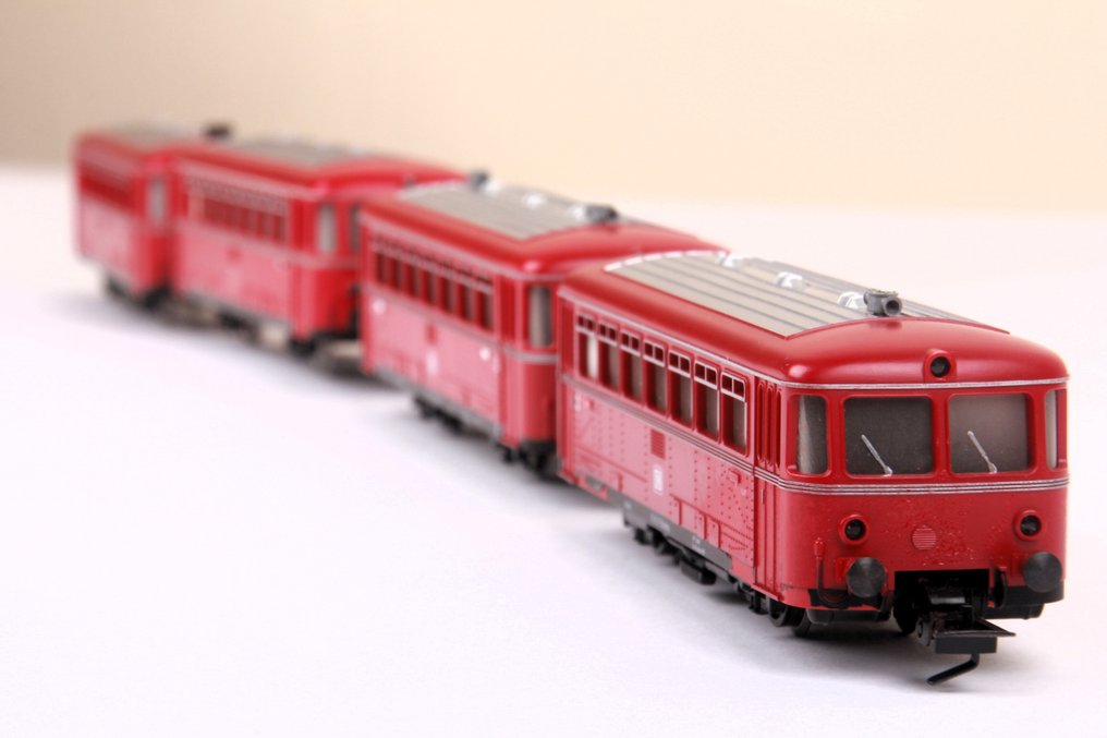 Fleischmann H0 - 4400 - Togsett (4) - Railbus med fire togsett - DB #1.0