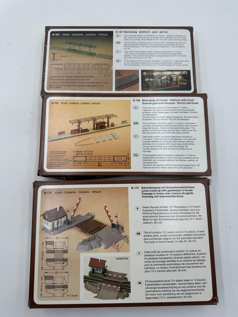 Faller H0 - B-187, B-188, B-174 - Kituri de construit machete tren (3) #1.0