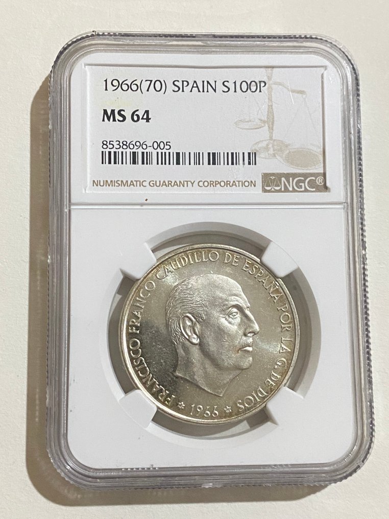 Spain. Francisco Franco. 100 Pesetas 1966(70)  (No reserve price) #3.2