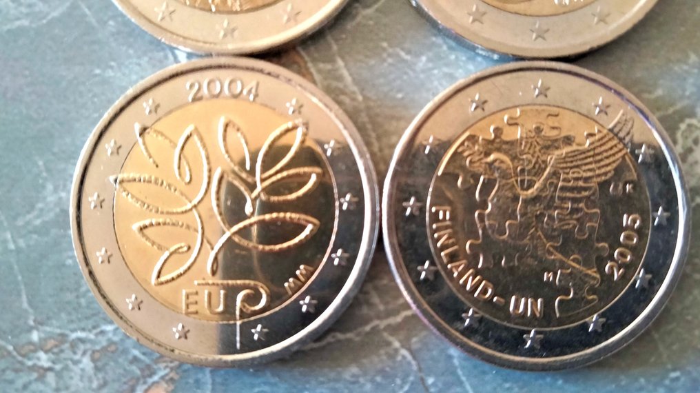 Φινλανδία. 2 Euro 2004/2019 (incl. 2 euro "Enlargement of the EU") (4 pièces) (χωρίς τιμή ασφαλείας) #2.1