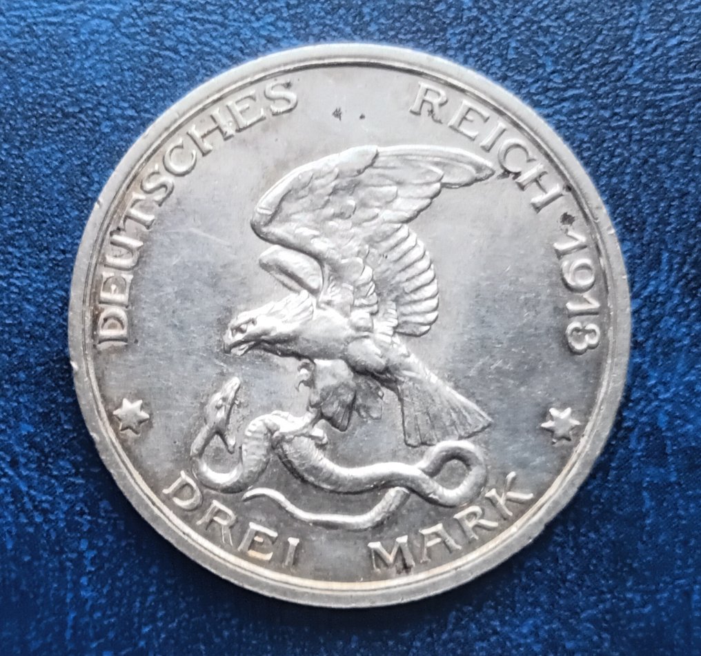 Germany, Empire 3 Mark Prussia 3 Mark 1913 Wilhelm II  (χωρίς τιμή ασφαλείας) #1.0