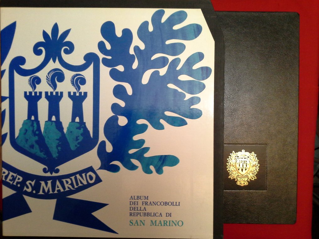 San Marino 1959/1970 - My album with case, MNH collection *** with the rare Europe sheet + Ordinary Mail, P.A. Exps #1.0