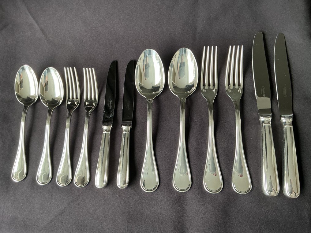 Christofle - Cutlery set (12) - Albi - Silverplated - Albi #1.0