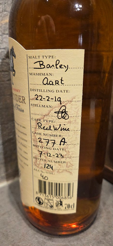 Frysk Hynder 2019 Single Red Wine Cask no. 277A  - b. 2023  - 70cl #1.0